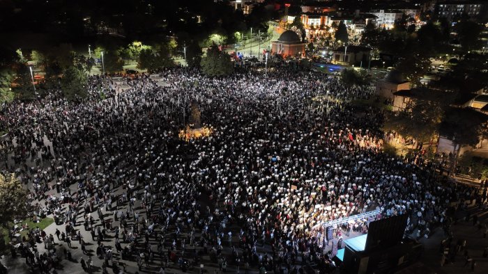 Direnişin yıl dönümünde Konya’da Gazze İçin Sessiz Yürüyüş Mitingi yapıldı